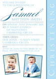 Photo Celebration Party - Christening Invitations Joint Boy Girl Unisex Twins Baptism Naming Day Ceremony Celebration Party ~ QUANTITY DISCOUNT AVAILABLE