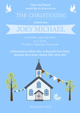 Church Doves Celebration Party - Christening Invitations Joint Boy Girl Unisex Twins Baptism Naming Day Ceremony Celebration Party ~ QUANTITY DISCOUNT AVAILABLE - YellowBlossomDesignsLtd