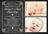 Personalised Christening Naming Day Baptism Celebration Invitations Photo Invites