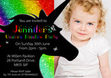 Unicorn Birthday Party Invitations Rainbow