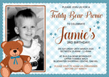 Teddy Bear Picnic Birthday Party Invitations