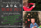 Boy Girl Personalised Folded Flat Christmas Thank You Photo Cards Family Child Kids ~ QUANTITY DISCOUNT AVAILABLE