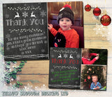 Boy Girl Personalised Folded Flat Christmas Thank You Photo Cards Family Child Kids ~ QUANTITY DISCOUNT AVAILABLE
