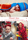 Personalised Folded Flat Christmas Thank You Photo Cards Family Child Kids ~ QUANTITY DISCOUNT AVAILABLE