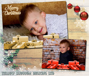 Personalised Pack of Photo Christmas Cards Envelopes Postcards Folded
