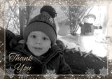 Stylish Christmas Thank You Cards Personalised Photo Folded Postcard
