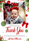 Thank You Cards With Photo Christmas Festive