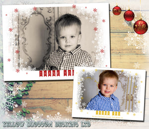 Beautiful Personalised Folded Flat Christmas Thank You Photo Cards Family Child Kids ~ QUANTITY DISCOUNT AVAILABLE