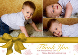 Quality Photo Boy Girl Personalised Folded Flat Christmas Thank You Photo Cards Family Child Kids