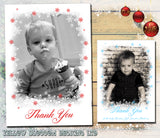 Personalised Folded Flat Christmas Thank You Photo Cards Family Child Kids ~ QUANTITY DISCOUNT AVAILABLE