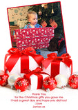 Present Personalised Folded Flat Christmas Thank You Photo Cards Family Child Kids ~ QUANTITY DISCOUNT AVAILABLE