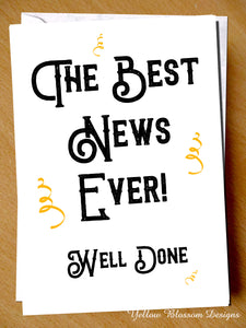 Congratulations Well Done Exam Greeting Card Graduation A Level GCSE Pass Passed The Best News Ever