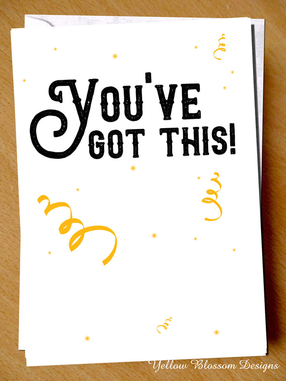 Funny Congratulations Exam Greeting Card Graduation A Level GCSE New Job Passed You've Got This Career Driving Test