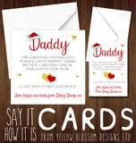 Baby Bump Daddy Christmas Card