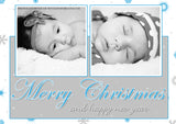 Landscape Photo Card Personalised Folded Flat Christmas Photo Cards Family Child Kids ~ QUANTITY DISCOUNT AVAILABLE