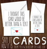 Card Better Than A Text