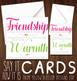 Friendship Best Mate Greeting Card ~ Blank Inside ~ Bestie BFF