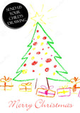 Your Child's Own Drawing Painting Picture Personalised Folded Flat Christmas Photo Cards Family Child Kids