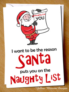 Santa's Naughty List ~ Alternative Funny Christmas Card