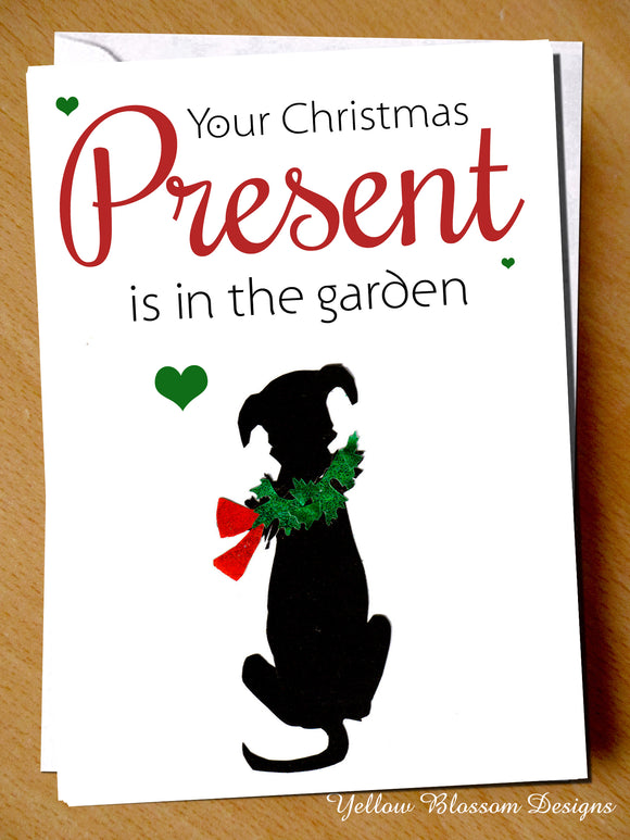 Funny Christmas Card From The Dog Mum Dad Comical Joke Humour Cheeky Alternative Sister 