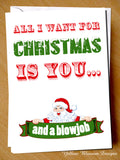 All I Want For Christmas Is You And A Blowjob Card