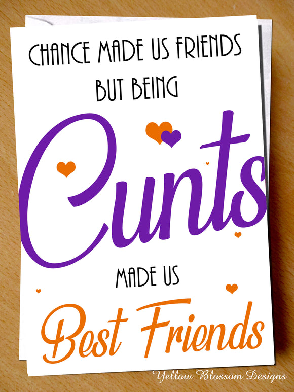Funny Birthday Card Rude Best Mate Christmas Friendship Friends BFF Galentines