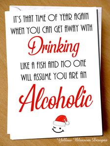 Funny Christmas Card ~ For Him/Her ~ Son, Daughter, Mum, Dad, Husband, Wife, Best Friend, Partner, Boyfriend, Brother, Sister