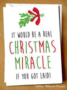 It Would Be A Real Christmas Miracle If You Got Laid!