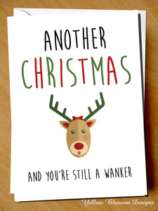 Another Christmas And You're Still A Wanker - YellowBlossomDesignsLtd