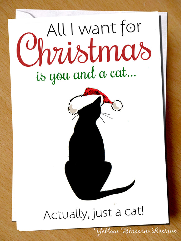 Cat Animal Pet Christmas Card