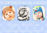 BIG Thank You From Someone Little Boy Girl Twins New Born Baby Birth Announcement Photo Cards Personalised Bespoke ~ QUANTITY DISCOUNT AVAILABLE - YellowBlossomDesignsLtd