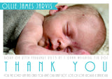Elegant Thank You New Born Baby Birth Announcement Photo Cards Twin Personalised Bespoke ~ QUANTITY DISCOUNT AVAILABLE