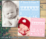 Magical Mouse New Born Baby Birth Announcement Photo Cards Personalised Bespoke ~ QUANTITY DISCOUNT AVAILABLE