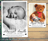 Fantasy Clouds New Born Baby Birth Announcement Photo Cards Personalised Bespoke ~ QUANTITY DISCOUNT AVAILABLE