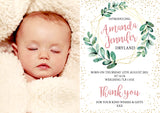 Greenery Baby Announcement Cards