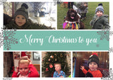 Beautiful Merry Christmas Personalised Folded Flat Christmas Photo Cards Family Child Kids ~ QUANTITY DISCOUNT AVAILABLE