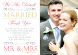 We Ate Drank And Got Married Photo Personalised Wedding Thank You Cards ~ QUANTITY DISCOUNT AVAILABLE