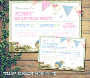 Bunting Shabby Chic Invitations