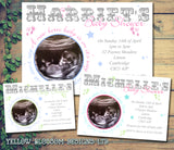 Baby Shower Invitations Boy Girl Unisex Twins Joint Party - Baby Feet Stars Scan Photo Print ~ QUANTITY DISCOUNT AVAILABLE - YellowBlossomDesignsLtd