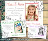 Photo Personalised Birthday Thank You Cards Printed Kids Child Boys Girls Adult - Custom Personalised Thank You Cards - Yellow Blossom Designs Ltd