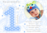 First Baby Party - Boy Girl Unisex Joint Birthday Invites Boy Girl Joint Party Twins Unisex Printed ~ QUANTITY DISCOUNT AVAILABLE