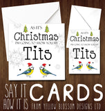 As It's Christmas I'm Going To Show You My Tits Greeting Card ~ Funny Naughty Witty