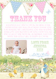 Boy Girl Twins Photo Personalised Thank You Cards Christening