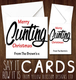 PERSONALISED Merry Christmas Fucking Cunting Bloody Greeting Card