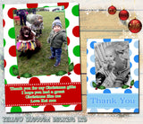 Elegant Personalised Folded Flat Christmas Thank You Photo Cards Family Child Kids ~ QUANTITY DISCOUNT AVAILABLE