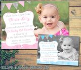 Our Little Snowflake Party Invitations - Boys Girls Joint Birthday Party Invites Twins Unisex Printed ~ QUANTITY DISCOUNT AVAILABLE