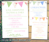 Carnival Poster Bunting Shabby Chic Personalised Moving House Announcement Cards ~ QUANTITY DISCOUNT AVAILABLE - YellowBlossomDesignsLtd