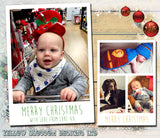 Modern Elegant Personalised Folded Flat Christmas Thank You Photo Cards Family Child Kids ~ QUANTITY DISCOUNT AVAILABLE