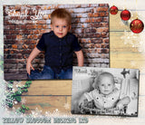 Full Photo Thanks Personalised Folded Flat Christmas Thank You Photo Cards Family Child Kids ~ QUANTITY DISCOUNT AVAILABLE