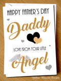 Bereaved Fathers Day Card Angel Baby Heavenly Loss Miscarriage Hearts Stillborn